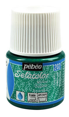 Pebeo Setacolor Kumaş Boyası Glitter 45ml Emerald 202 - 1