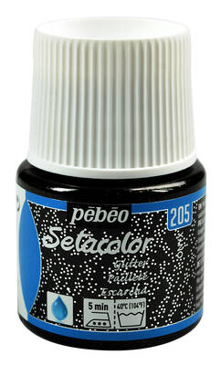 Pebeo Setacolor Kumaş Boyası Glitter 45ml Onyx 205 - 1