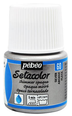 Pebeo Setacolor Kumaş Boyası Shimmer Opak 45ml Silver 60 - 1