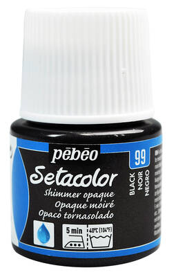 Pebeo Setacolor Kumaş Boyası Shimmer Opak 45ml Black 99 - 1