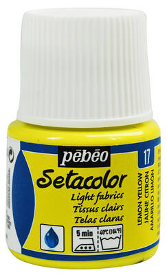 Pebeo Setacolor Kumaş Boyası Light Fabrics 45ml Lemon Yellow - 1