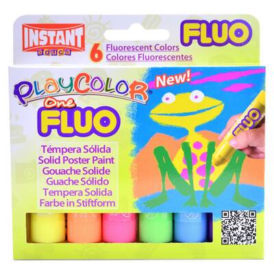 Playcolor İnstant Pastel Boya One Fluo 6`lı Set - 1