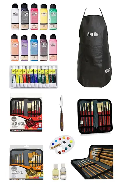 Profesyonel Fanart Academy 12x12 Ml Yağlı Boya Artdeco 140 Ml Akrilik Boya Gereçleri - 1