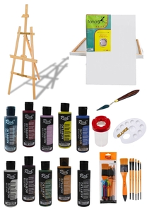 GLANCE - Rich 120 cc Akrilik Boya - 50X70 Tuval - Şövale Seti GLANCE - Rich 120 cc Akrilik Boya - 50X70 Tuval - Şövale Seti