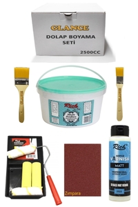 GLANCE - Rich 2500 cc 3,5kg Multi Surface Antik Beyaz Dolap Boyama Seti Mobilya Boyama Mat Vernik TavaRuloSet GLANCE - Rich 2500 cc 3,5kg Multi Surface Antik Beyaz Dolap Boyama Seti Mobilya Boyama Mat Vernik TavaRuloSet