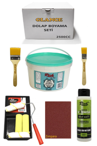 GLANCE - Rich 2500 cc 3,5kg Multi Surface Kemik Dolap Boyama Seti Mobilya Boyama Seti Yarı Mat Tava Rulo Set GLANCE - Rich 2500 cc 3,5kg Multi Surface Kemik Dolap Boyama Seti Mobilya Boyama Seti Yarı Mat Tava Rulo Set