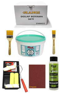 GLANCE - Rich 2500 cc 3,5kg Multi SurfaceKartanesi Dolap Boyama Seti Mobilya BoyamaSeti Yarı Mat TavaRulo Set GLANCE - Rich 2500 cc 3,5kg Multi SurfaceKartanesi Dolap Boyama Seti Mobilya BoyamaSeti Yarı Mat TavaRulo Set