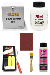 GLANCE - Rich Dolap Boyama Seti Multi Decor Chalked 1750 GR Eskimiş Beyaz Hıgh Gloss Vernik Parlak 500 CC GLANCE - Rich Dolap Boyama Seti Multi Decor Chalked 1750 GR Eskimiş Beyaz Hıgh Gloss Vernik Parlak 500 CC
