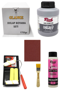 GLANCE - Rich Dolap Boyama Seti Multi Decor Chalked 1750 GR İs Siyah Hıgh Gloss Vernik Parlak 500 CC GLANCE - Rich Dolap Boyama Seti Multi Decor Chalked 1750 GR İs Siyah Hıgh Gloss Vernik Parlak 500 CC