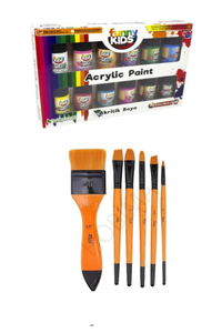 RİCH - RİCH FUNNY KİDS 20 ML AKRİLİK 12 Lİ SET+6'lı Karma Fırça Seti - Set 8 RİCH - RİCH FUNNY KİDS 20 ML AKRİLİK 12 Lİ SET+6'lı Karma Fırça Seti - Set 8