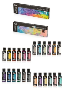 GLANCE - Rich Master Mix 60 cc Akrilik 12' Lİ (Canlı Renkler) + 12' Lİ (Pastel Renkler)