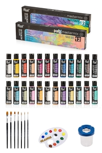 GLANCE - Rich Master Mix 60 cc Akrilik 12 Lİ (Canlı Renkler) (Pastel Renkler) Başlangıç Seti GLANCE - Rich Master Mix 60 cc Akrilik 12 Lİ (Canlı Renkler) (Pastel Renkler) Başlangıç Seti