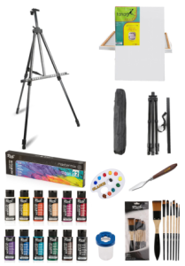 GLANCE - Rich Mastermix Akrilik Boya 12'li 60 CC - 50X70 Tuval -Portatif Metal Şövale Seti Ayarlanabilir GLANCE - Rich Mastermix Akrilik Boya 12'li 60 CC - 50X70 Tuval -Portatif Metal Şövale Seti Ayarlanabilir