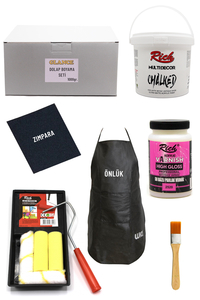 GLANCE - Rich Multi Decor Chalked Antik Beyaz 1000 Gr Dolap Boyama Seti Mobilya Boyama Seti Parlak Önlük GLANCE - Rich Multi Decor Chalked Antik Beyaz 1000 Gr Dolap Boyama Seti Mobilya Boyama Seti Parlak Önlük