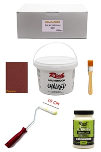 GLANCE - Rich Multi Decor Chalked Beyaz 1000 Gr Dolap Boyama Seti Mobilya Boyama Seti Yarı Mat Vernik GLANCE - Rich Multi Decor Chalked Beyaz 1000 Gr Dolap Boyama Seti Mobilya Boyama Seti Yarı Mat Vernik