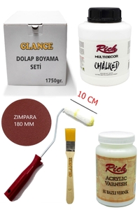 GLANCE - Rich Multi Decor Chalked Beyaz 1750 GR Dolap Boyama Seti GLANCE - Rich Multi Decor Chalked Beyaz 1750 GR Dolap Boyama Seti