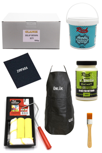 GLANCE - Rich Multi Surface Beyaz 1000 Gr Dolap Boyama Seti Mobilya Boyama Seti Mat Önlük GLANCE - Rich Multi Surface Beyaz 1000 Gr Dolap Boyama Seti Mobilya Boyama Seti Mat Önlük