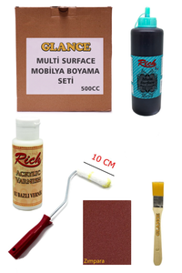 GLANCE - Rich Multi Surface Çikolata 500 CC Mobilya Boyama Seti GLANCE - Rich Multi Surface Çikolata 500 CC Mobilya Boyama Seti