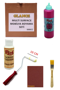 GLANCE - Rich Multi Surface Fuşya 500 CC Mobilya Boyama Seti GLANCE - Rich Multi Surface Fuşya 500 CC Mobilya Boyama Seti