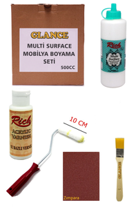 GLANCE - Rich Multi Surface Kar Tanesi 500 CC Mobilya Boyama Seti GLANCE - Rich Multi Surface Kar Tanesi 500 CC Mobilya Boyama Seti