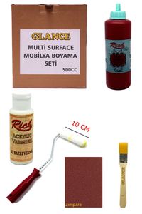 GLANCE - Rich Multi Surface Kırmızı 500 CC Mobilya Boyama Seti GLANCE - Rich Multi Surface Kırmızı 500 CC Mobilya Boyama Seti