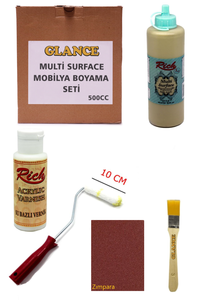 GLANCE - Rich Multi Surface Kum Beji 500 CC Mobilya Boyama Seti GLANCE - Rich Multi Surface Kum Beji 500 CC Mobilya Boyama Seti