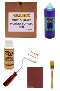 GLANCE - Rich Multi Surface Mor 500 CC Mobilya Boyama Seti GLANCE - Rich Multi Surface Mor 500 CC Mobilya Boyama Seti