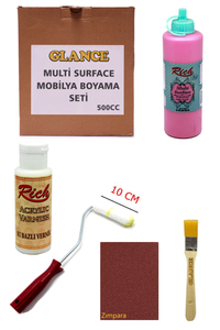 GLANCE - Rich Multi Surface Pembe 500 CC Mobilya Boyama Seti GLANCE - Rich Multi Surface Pembe 500 CC Mobilya Boyama Seti