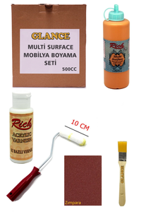 GLANCE - Rich Multi Surface Turunç 500 CC Mobilya Boyama Seti GLANCE - Rich Multi Surface Turunç 500 CC Mobilya Boyama Seti