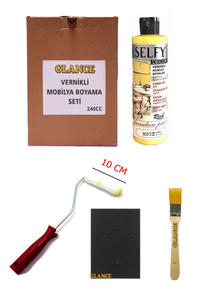 GLANCE - Rich Selfy Decor 240 CC Roma Sarısı Kendinden Vernikli Mobilya Boyama Seti GLANCE - Rich Selfy Decor 240 CC Roma Sarısı Kendinden Vernikli Mobilya Boyama Seti