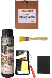 GLANCE - Rich Selfy Decor 500 CC Antrasit Kendinden Vernikli Mobilya Boyama Seti GLANCE - Rich Selfy Decor 500 CC Antrasit Kendinden Vernikli Mobilya Boyama Seti