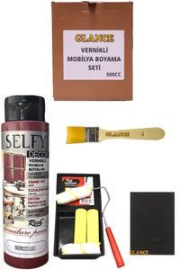 GLANCE - Rich Selfy Decor 500 CC Burgundy Kendinden Vernikli Mobilya Boyama Seti GLANCE - Rich Selfy Decor 500 CC Burgundy Kendinden Vernikli Mobilya Boyama Seti