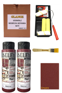 GLANCE - Rich Selfy Decor 500 CC X 2 Burgundy Kendinden Vernikli Mobilya Boyama Seti GLANCE - Rich Selfy Decor 500 CC X 2 Burgundy Kendinden Vernikli Mobilya Boyama Seti