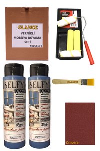 GLANCE - Rich Selfy Decor 500 CC X 2 Napolyon Mavi Kendinden Vernikli Mobilya Boyama Seti GLANCE - Rich Selfy Decor 500 CC X 2 Napolyon Mavi Kendinden Vernikli Mobilya Boyama Seti