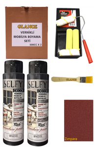 GLANCE - Rich Selfy Decor 500 CC X 2 Siyah Kendinden Vernikli Mobilya Boyama Seti GLANCE - Rich Selfy Decor 500 CC X 2 Siyah Kendinden Vernikli Mobilya Boyama Seti