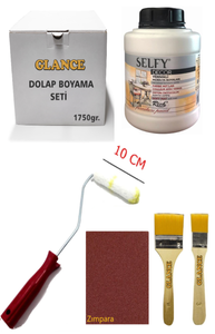 GLANCE - Rich Selfy Decor Antik Beyaz Vernikli Boya 1750 GR Rulo Zımpara Fırça Mobilya Dolap Boyama Seti GLANCE - Rich Selfy Decor Antik Beyaz Vernikli Boya 1750 GR Rulo Zımpara Fırça Mobilya Dolap Boyama Seti