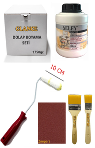 GLANCE - Rich Selfy Decor Beyaz Kendinden Vernikli Boya 1750 GR Rulo Zımpara Fırça Mobilya Dolap Boyama Seti GLANCE - Rich Selfy Decor Beyaz Kendinden Vernikli Boya 1750 GR Rulo Zımpara Fırça Mobilya Dolap Boyama Seti