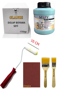 GLANCE - Rich Selfy Decor Milano Kendinden Vernikli Boya 1750 GR Rulo Zımpara Fırça Mobilya Dolap Boyama Seti GLANCE - Rich Selfy Decor Milano Kendinden Vernikli Boya 1750 GR Rulo Zımpara Fırça Mobilya Dolap Boyama Seti
