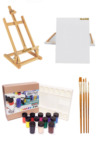 GLANCE - Rich Şişeli Paletli Akrilik Set 12X25ML Akrilik Masaüstü Şövale Seti GLANCE - Rich Şişeli Paletli Akrilik Set 12X25ML Akrilik Masaüstü Şövale Seti