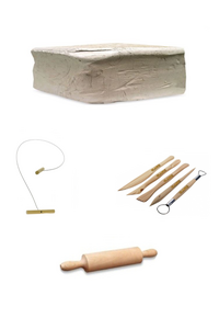 GLANCE - Seramik Hamuru 1 kg Kil Kesme Teli Merdane Ebeşuarlı Set GLANCE - Seramik Hamuru 1 kg Kil Kesme Teli Merdane Ebeşuarlı Set