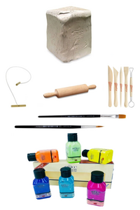 GLANCE - Seramik Hamuru 6 kg Artdeco Akrilik Boya 6x75 Ml Macaron Renkler Seramik Başlangıç Seti GLANCE - Seramik Hamuru 6 kg Artdeco Akrilik Boya 6x75 Ml Macaron Renkler Seramik Başlangıç Seti