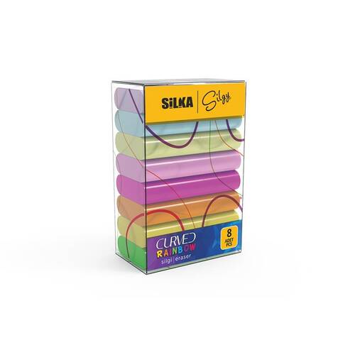 Silka Curved Rainbow Neon Silgi 8'li - 1