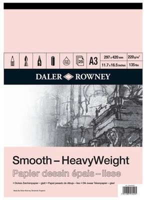 Daler Rowney Smooth Heavyweight Çizim Blok 220 Gram A3 25 Yaprak - 1