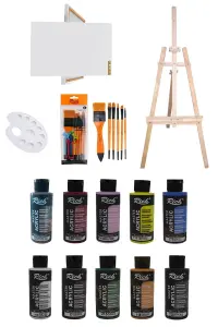 GLANCE - Şovale Akrilik Boya 120 Cc (10'lu) 50x70 Tuval Set