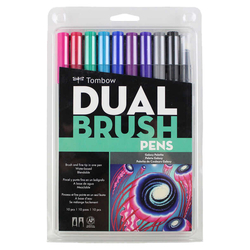 Tombow AB-T Dual Brush Pen Grafik Kalem Seti Galaxy (Galaksi Renkleri) 10 Renk - Thumbnail