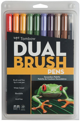 Tombow AB-T Dual Brush Pen Grafik Kalem Seti Secondary (Ara Renkler) 10 Renk - Thumbnail