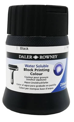 Daler Rowney Linol Baskı Boyası 250 Ml - Black - 1