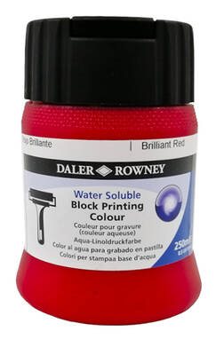 Daler Rowney Linol Baskı Boyası 250 Ml - Brilliant Red - 1