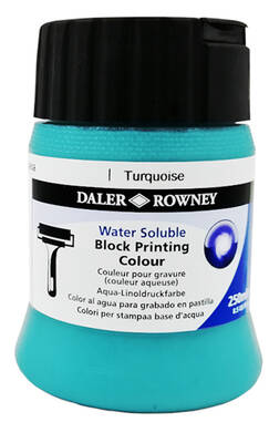Daler Rowney Su Bazlı Linol Baskı Boyası 250 Ml - Turquoise - 1