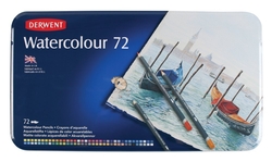 Derwent Watercolour 6,9 Mm Sulu Kuru Boya Kalemi Metal Kutu 72 Renk - Thumbnail